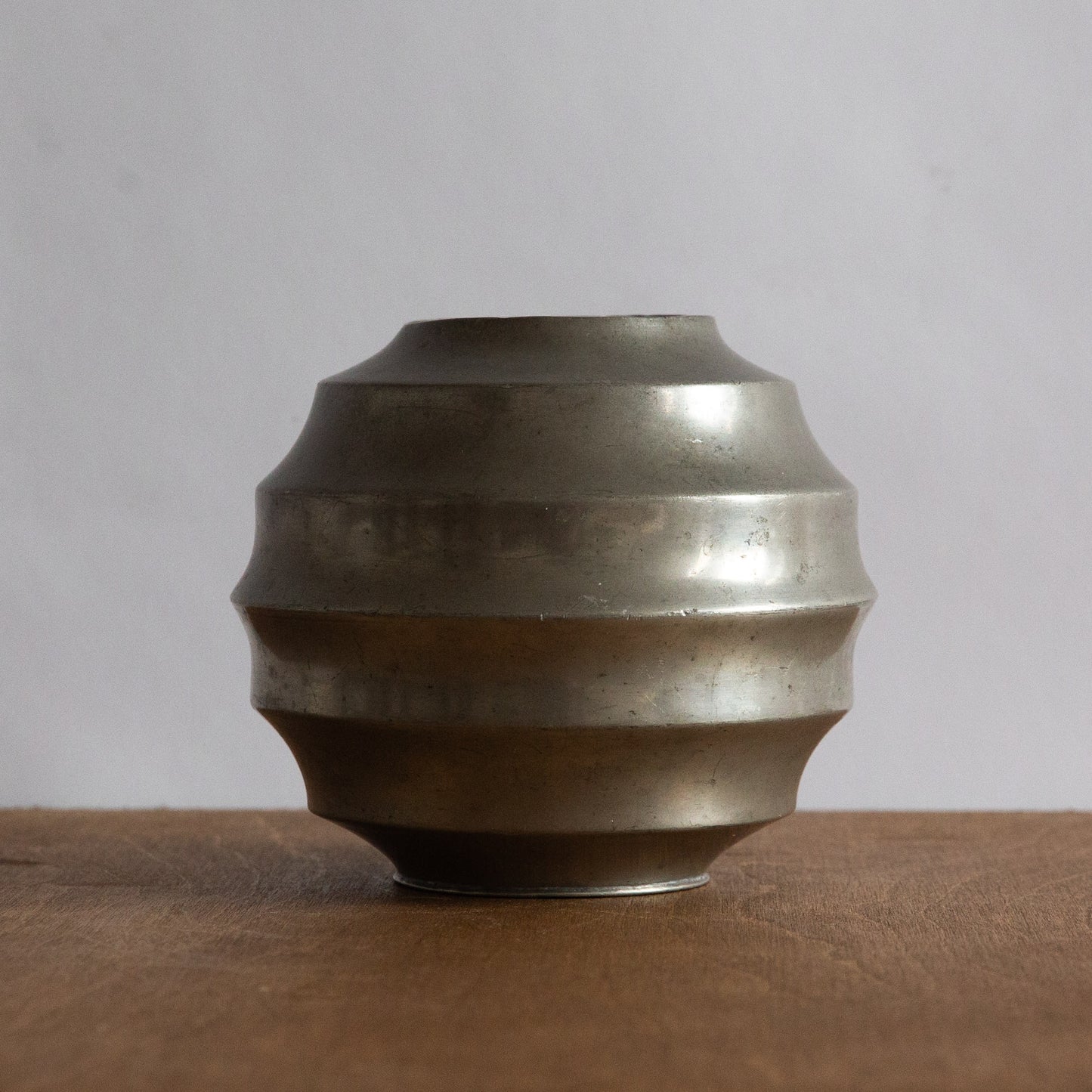 Pewter Vase, K.L Standard Pewter Co., Malaysia. Late c20th.