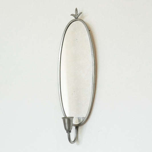 Swedish Grace pewter mirror sconce, Sweden. 1920's.