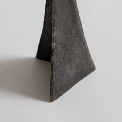 Brutalist Steel Pricket Candle Holder, Netherlands. 1970s.
