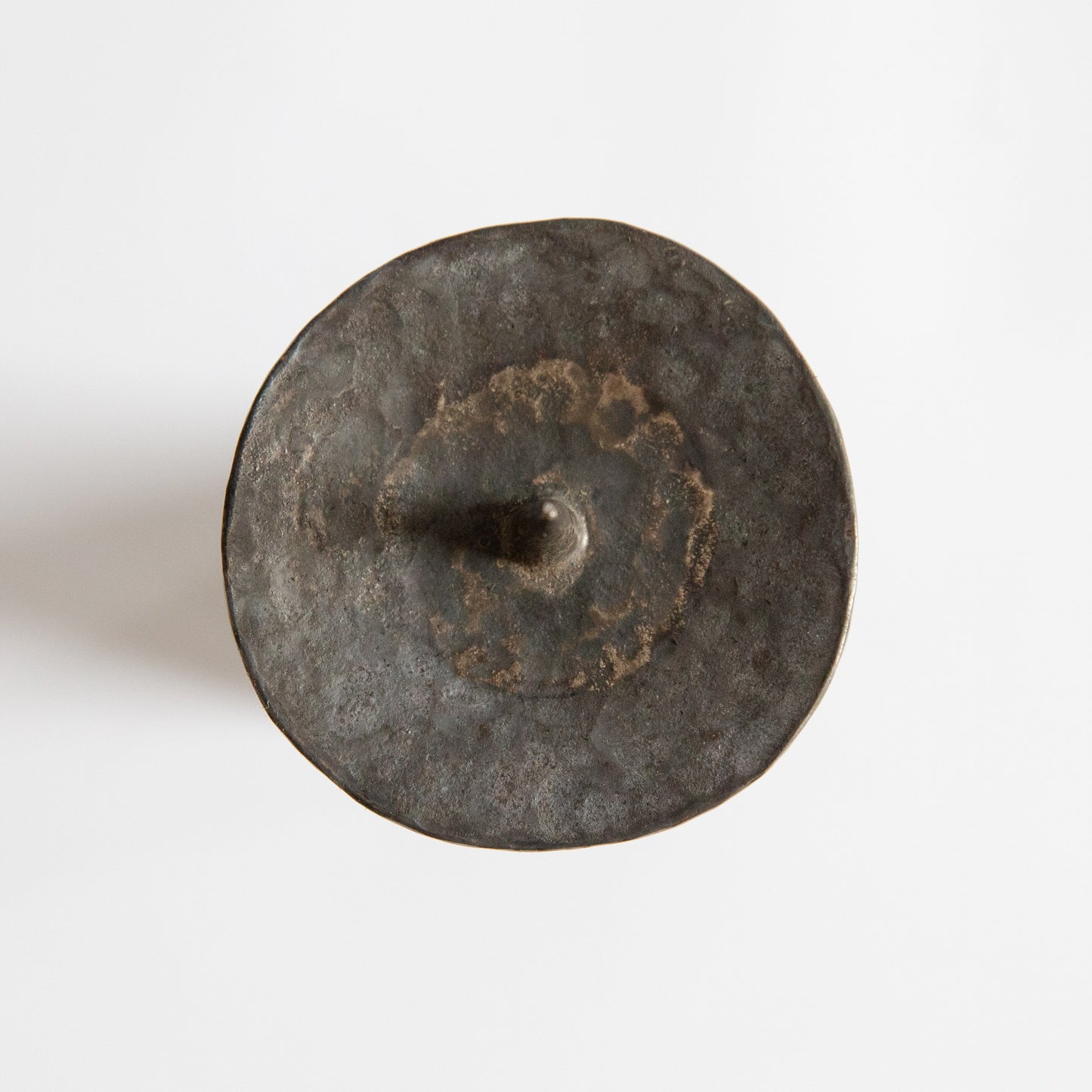 Brutalist Steel Pricket Candle Holder, Netherlands. 1970s.