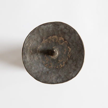 Brutalist Steel Pricket Candle Holder, Netherlands. 1970s.