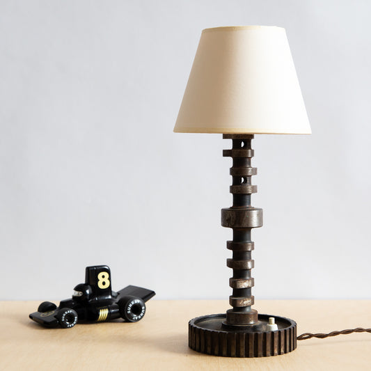Unique Camshaft Table Lamp, France. 1970s.