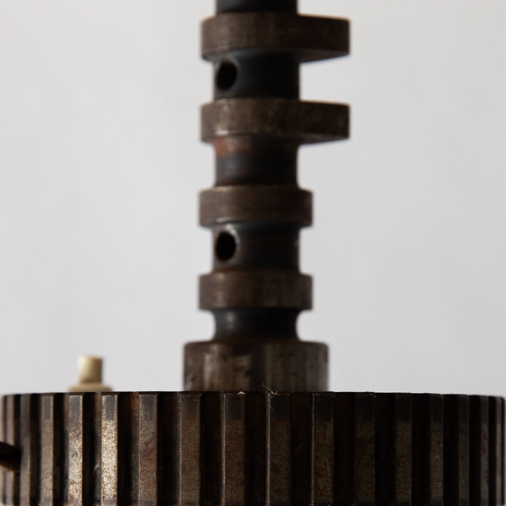 Unique Camshaft Table Lamp, France. 1970s.