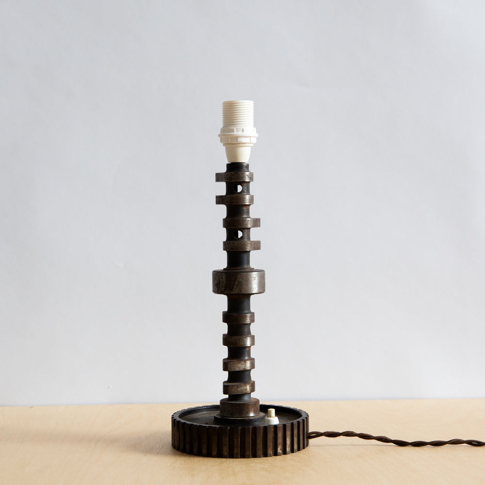 Unique Camshaft Table Lamp, France. 1970s.