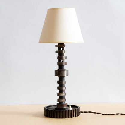 Unique Camshaft Table Lamp, France. 1970s.
