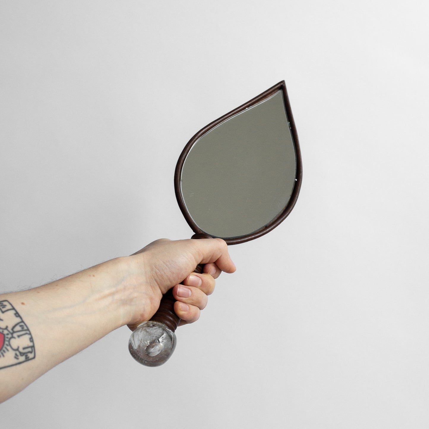 Unique large hand mirror, France. Late 20th Century.
