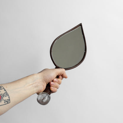 Unique large hand mirror, France. Late 20th Century.