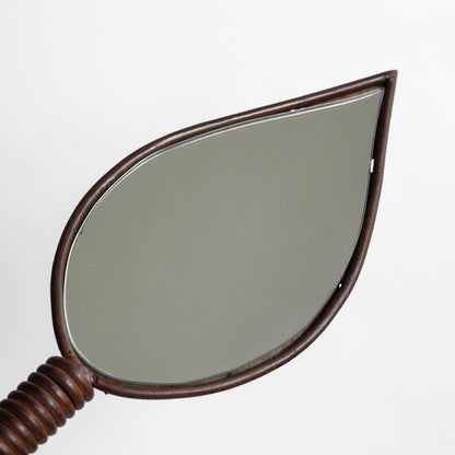 Unique large hand mirror, France. Late 20th Century.