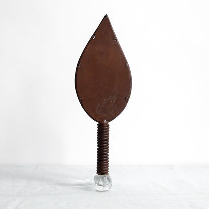 Unique large hand mirror, France. Late 20th Century.