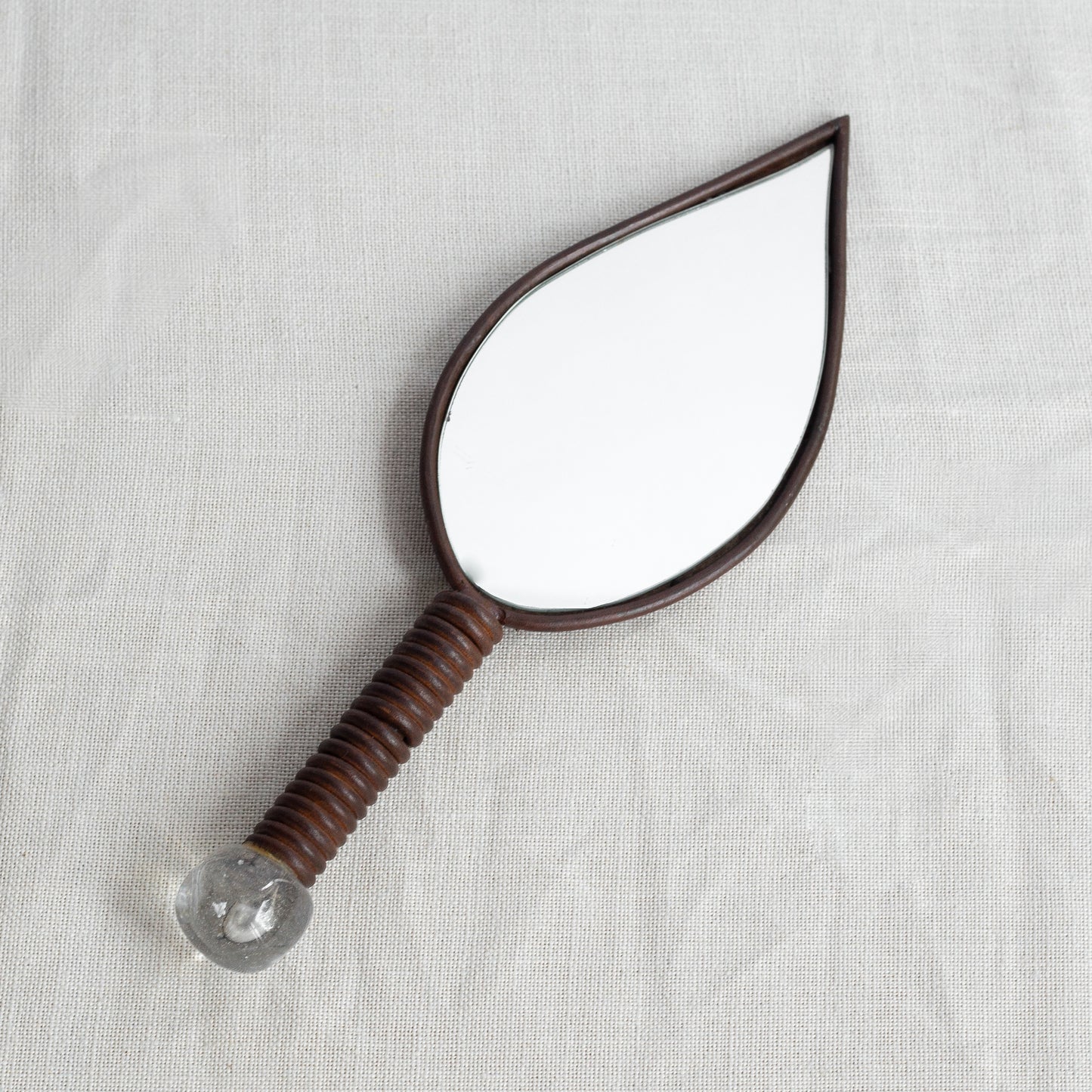 Unique large hand mirror, France. Late 20th Century.