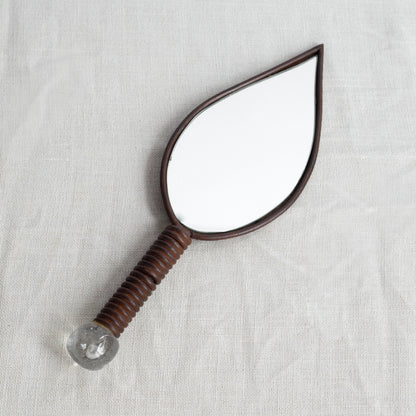 Unique large hand mirror, France. Late 20th Century.