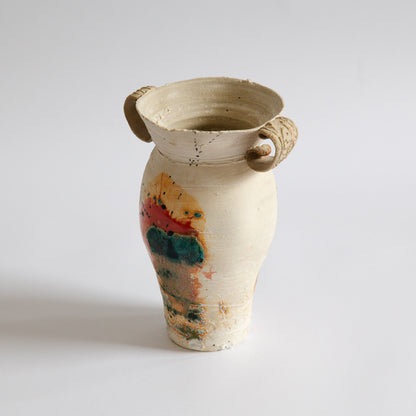 Stoneware Handled Vase, John Kershaw, England. 2000s.