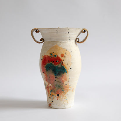 Stoneware Handled Vase, John Kershaw, England. 2000s.