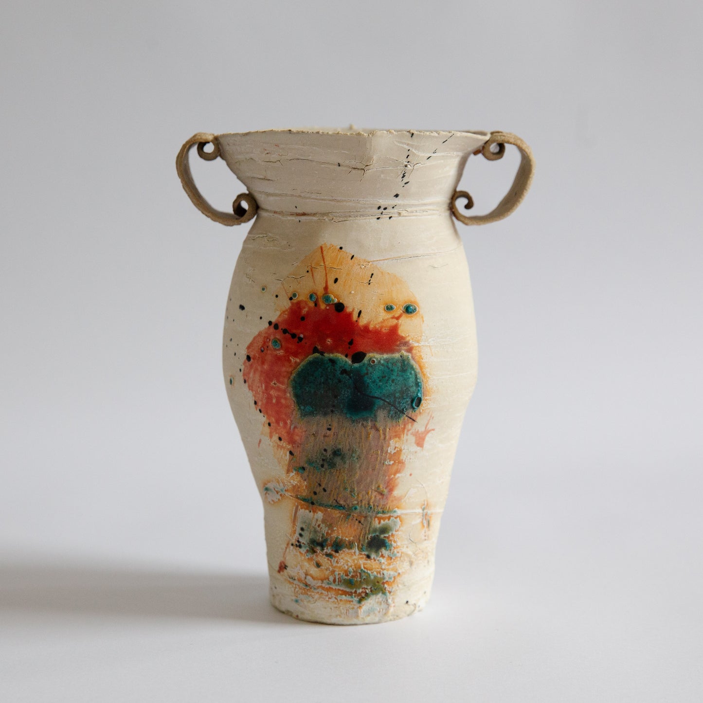 Stoneware Handled Vase, John Kershaw, England. 2000s.