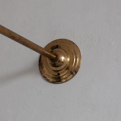 Unique Long-armed Brass Wall Light, England. 1960s.