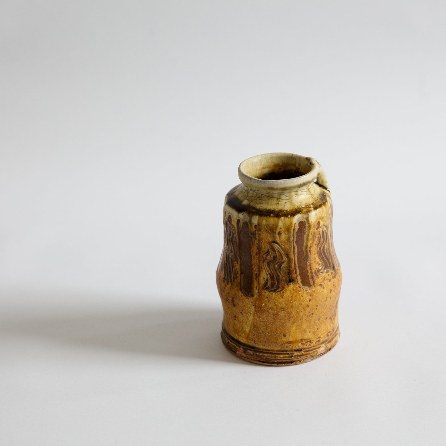 Stoneware Handled Vase, Mike Dodd, England. Circa 2010.