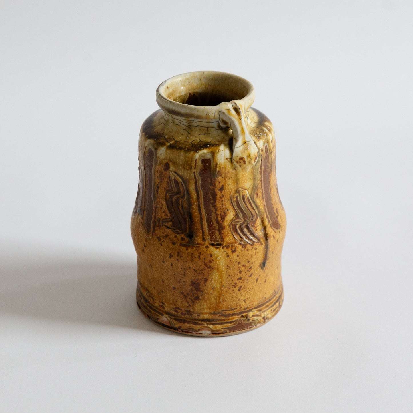 Stoneware Handled Vase, Mike Dodd, England. Circa 2010.