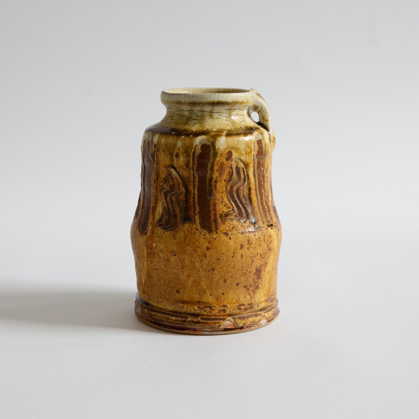 Stoneware Handled Vase, Mike Dodd, England. Circa 2010.