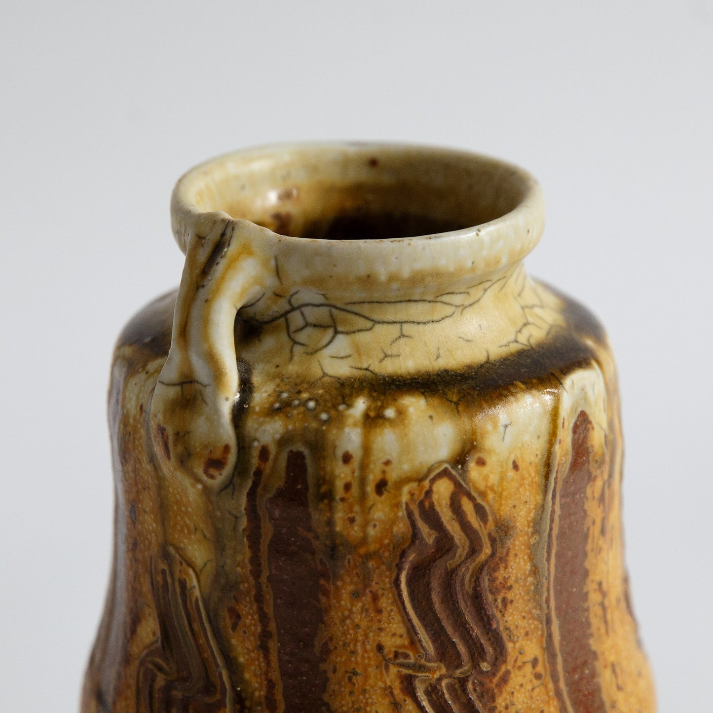 Stoneware Handled Vase, Mike Dodd, England. Circa 2010.