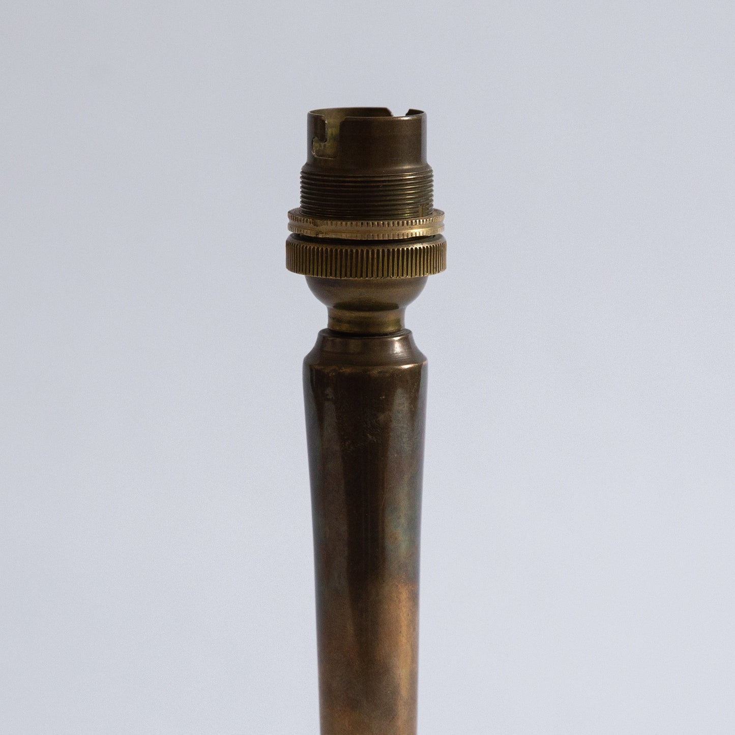 Brass and Teak Table Lamp, Italy. 1950s.
