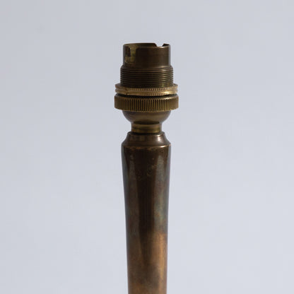 Brass and Teak Table Lamp, Italy. 1950s.