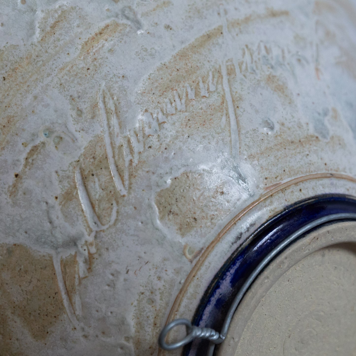 Unique Large Stoneware Bowl with Mount, Carl Cunningham-Cole, Sweden. 1983.