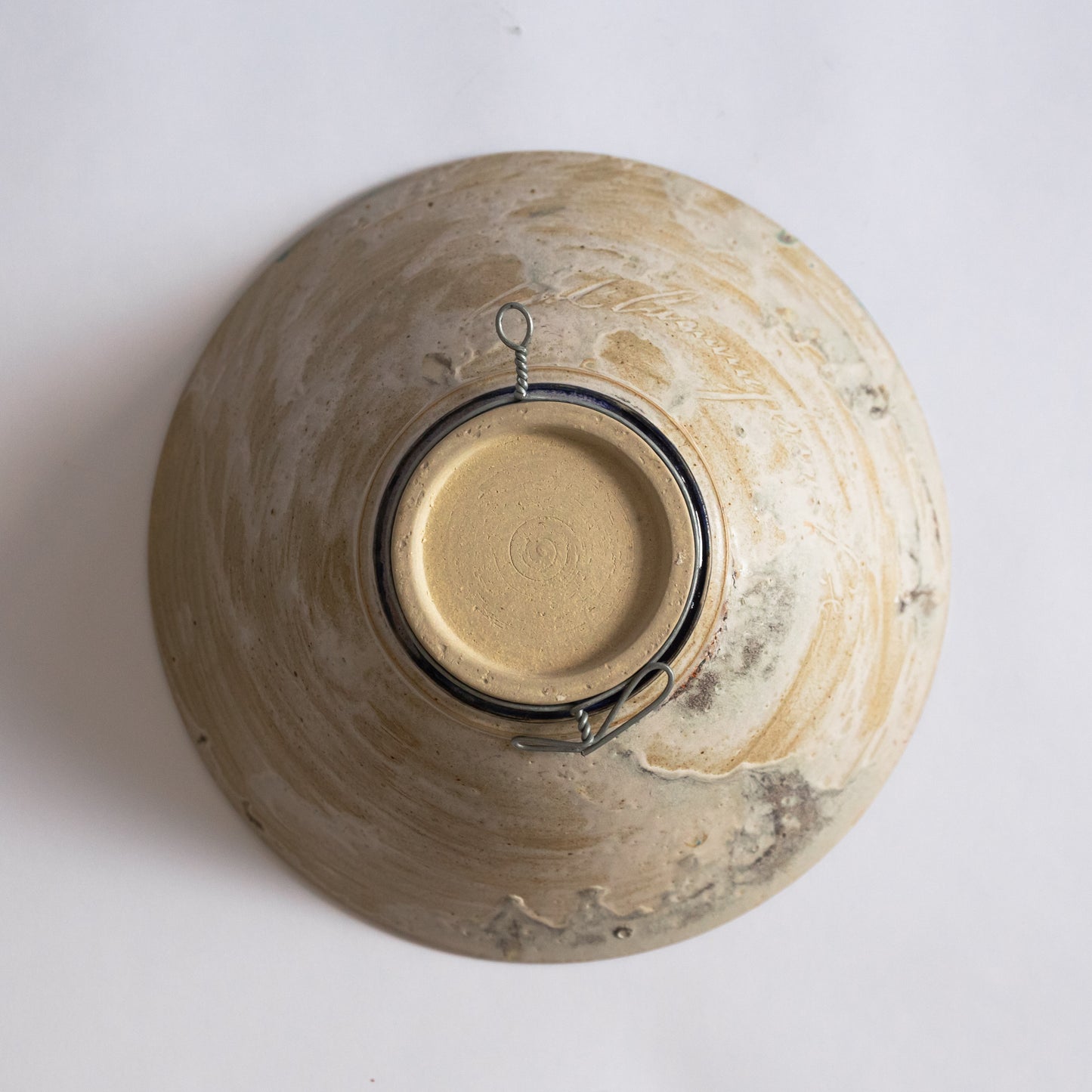 Unique Large Stoneware Bowl with Mount, Carl Cunningham-Cole, Sweden. 1983.
