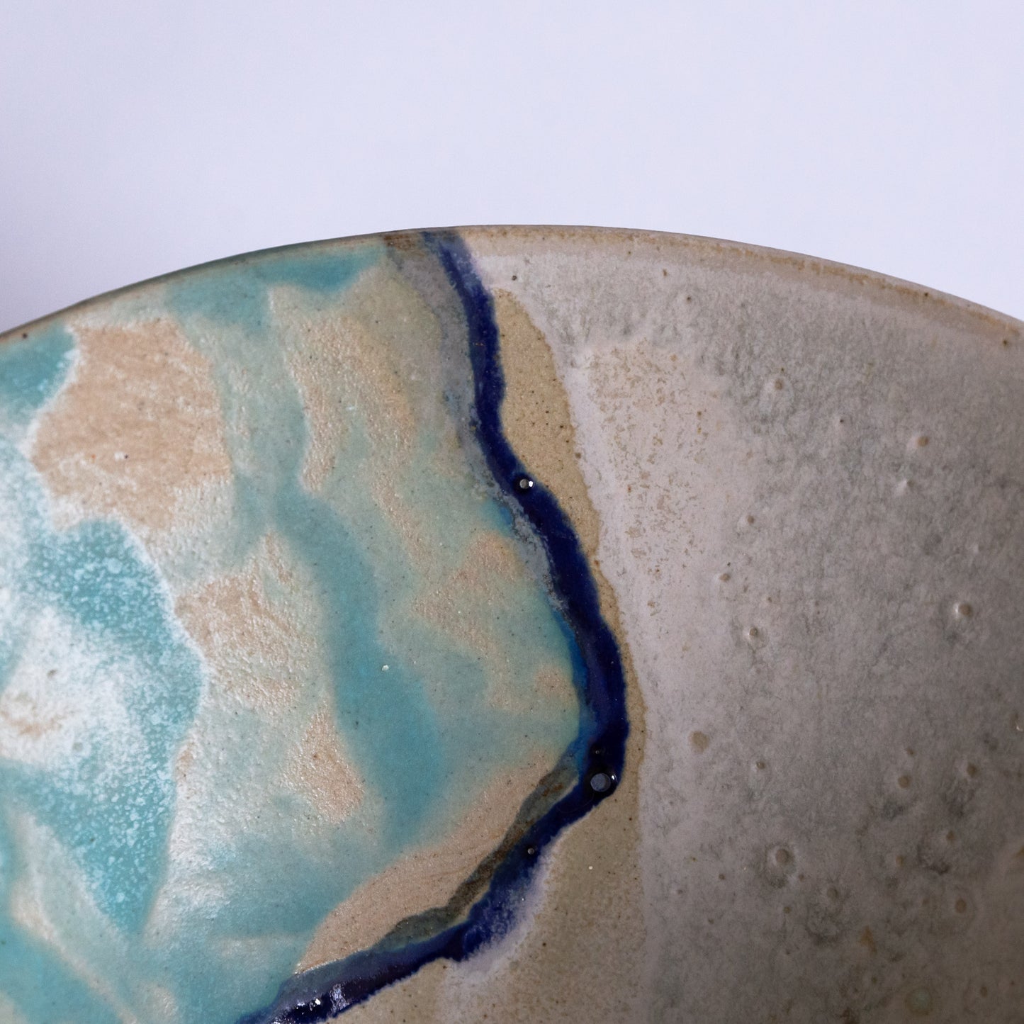 Unique Large Stoneware Bowl with Mount, Carl Cunningham-Cole, Sweden. 1983.