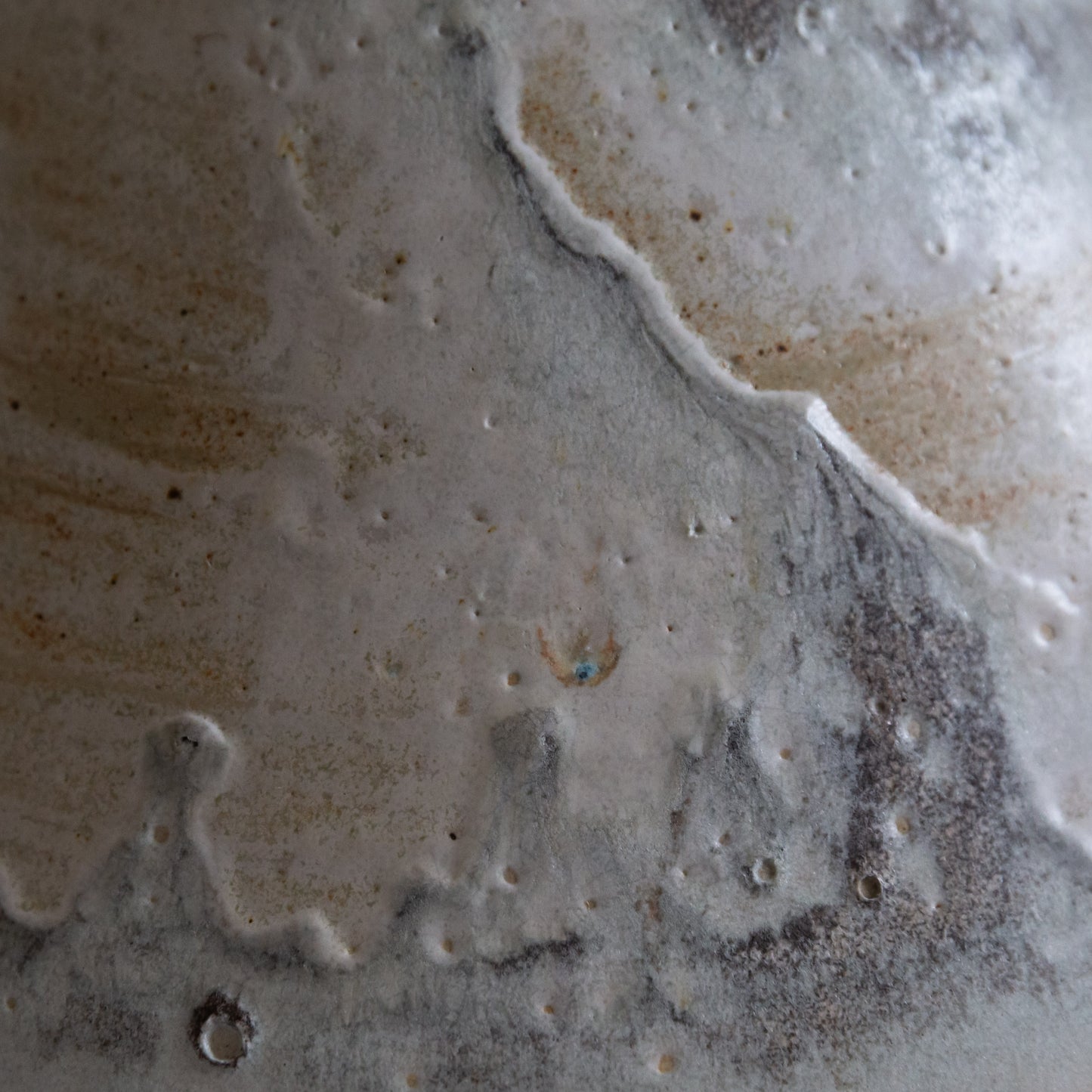 Unique Large Stoneware Bowl with Mount, Carl Cunningham-Cole, Sweden. 1983.