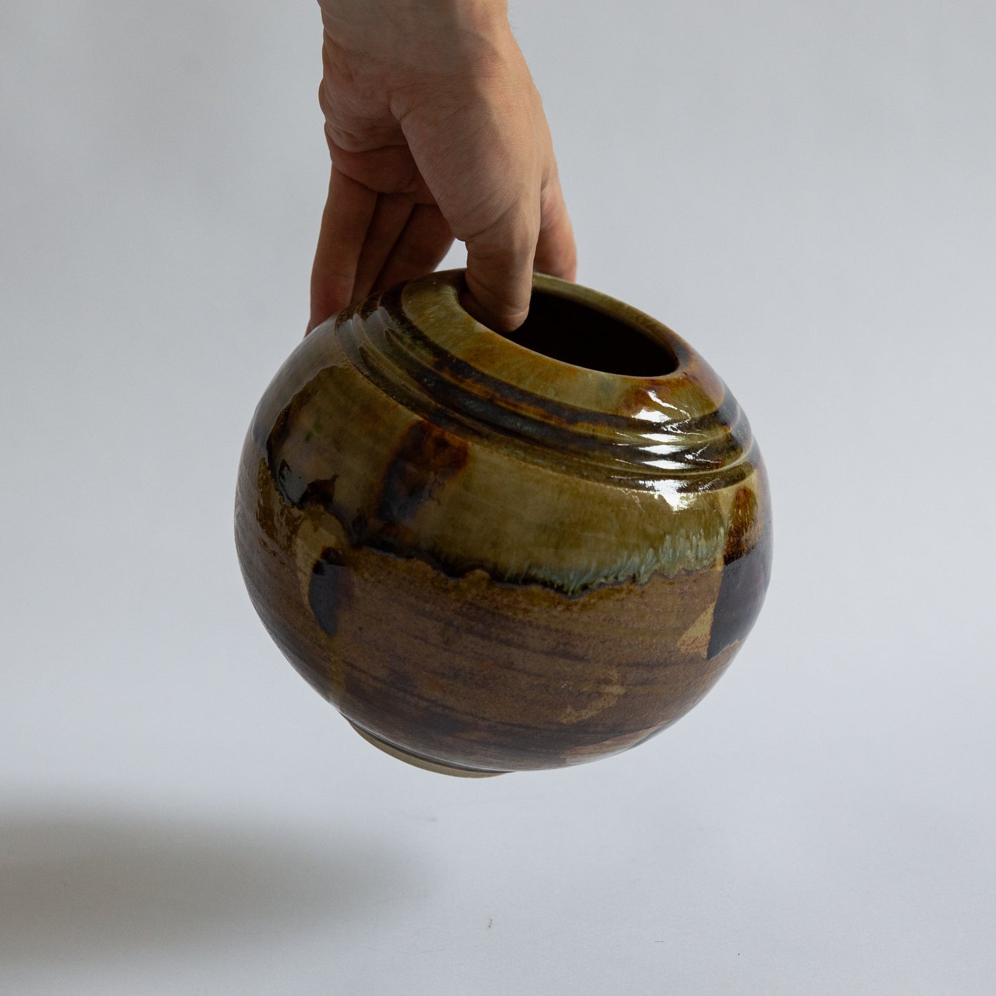 Unique Stoneware Vase, Carl Cunningham-Cole, Sweden. 1980s.