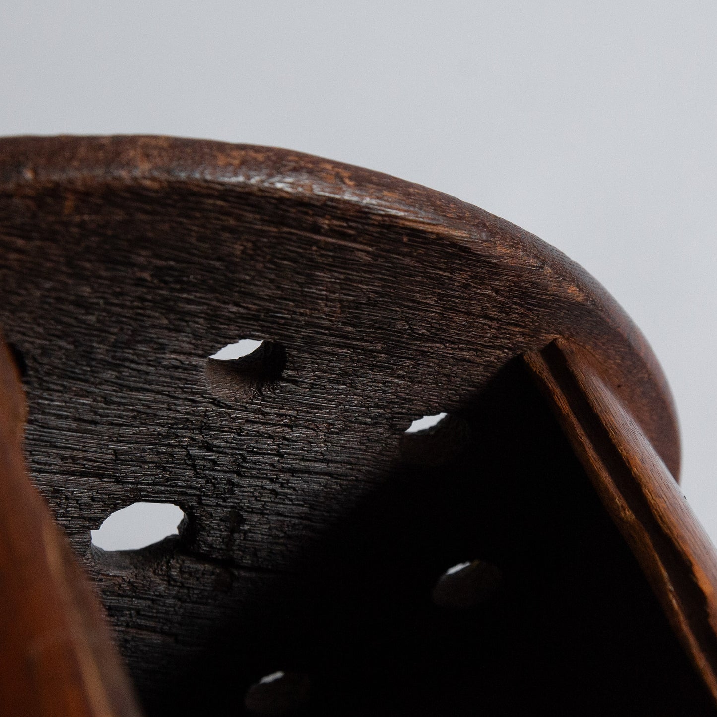Unique Oak 'Stoof' Foot Warmer with Vessel, Netherlands. 1860s.