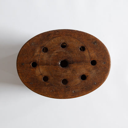 Unique Oak 'Stoof' Foot Warmer with Vessel, Netherlands. 1860s.