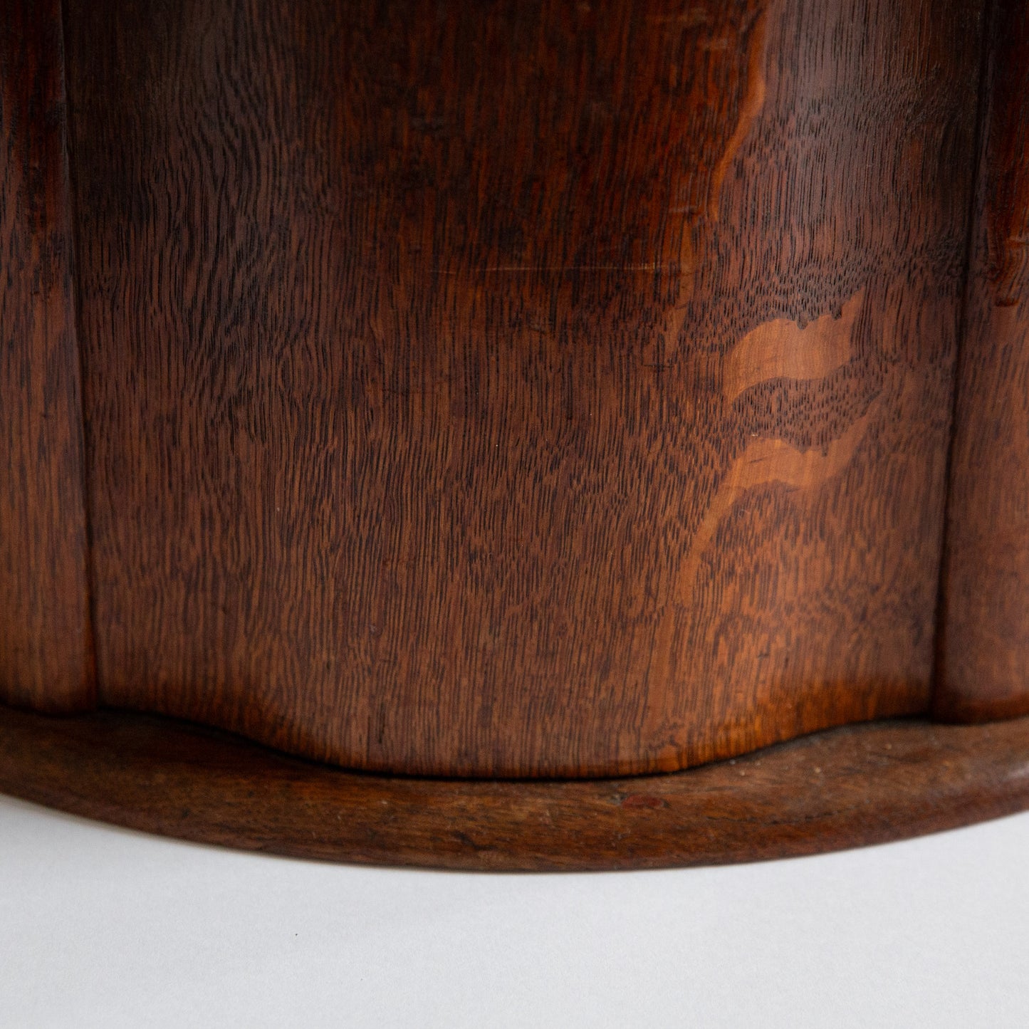 Unique Oak 'Stoof' Foot Warmer with Vessel, Netherlands. 1860s.