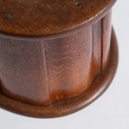 Unique Oak 'Stoof' Foot Warmer with Vessel, Netherlands. 1860s.