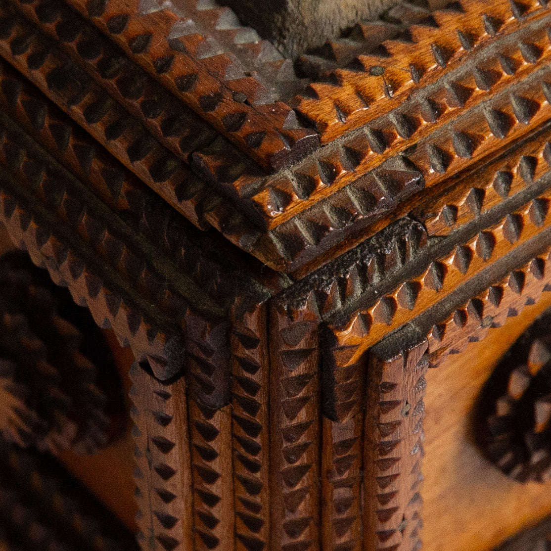 Unique Tramp Art Sewing Box, Netherlands. Late 19th century.