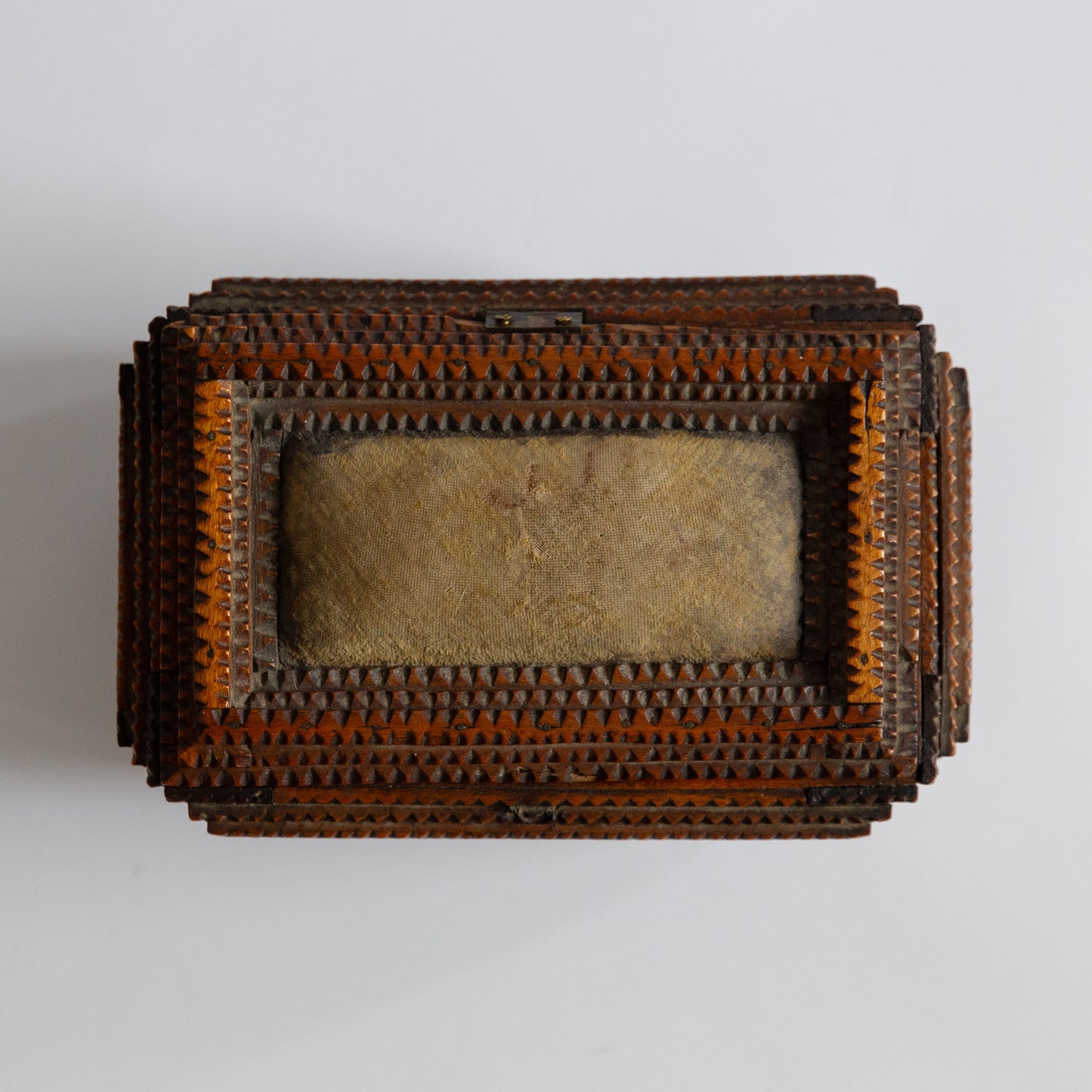 Unique Tramp Art Sewing Box, Netherlands. Late 19th century.