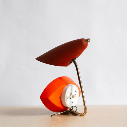 Very Rare Pair of 'Eye' Clock Table Lamps, Metamec, England. 1970s.