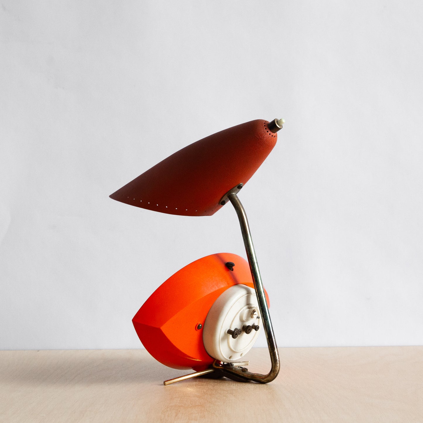 Very Rare Pair of 'Eye' Clock Table Lamps, Metamec, England. 1970s.