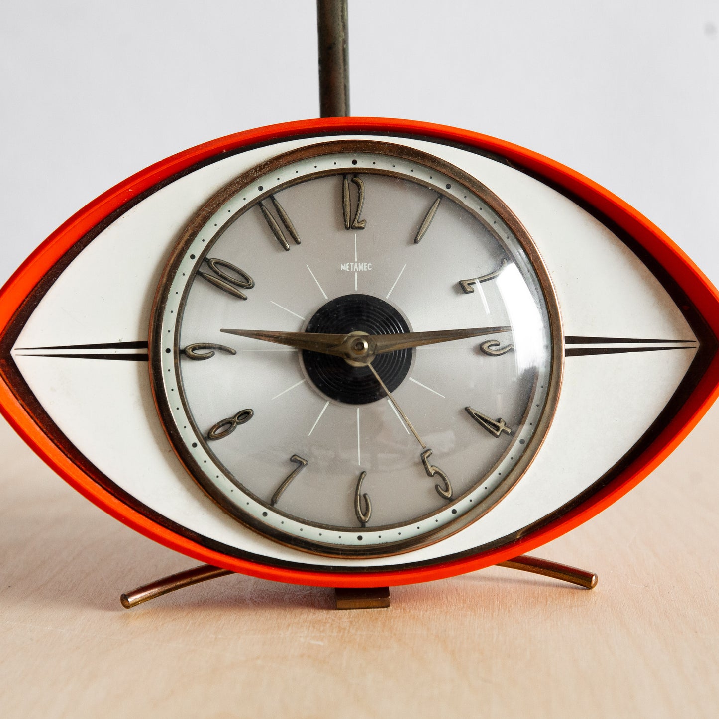 Very Rare Pair of 'Eye' Clock Table Lamps, Metamec, England. 1970s.