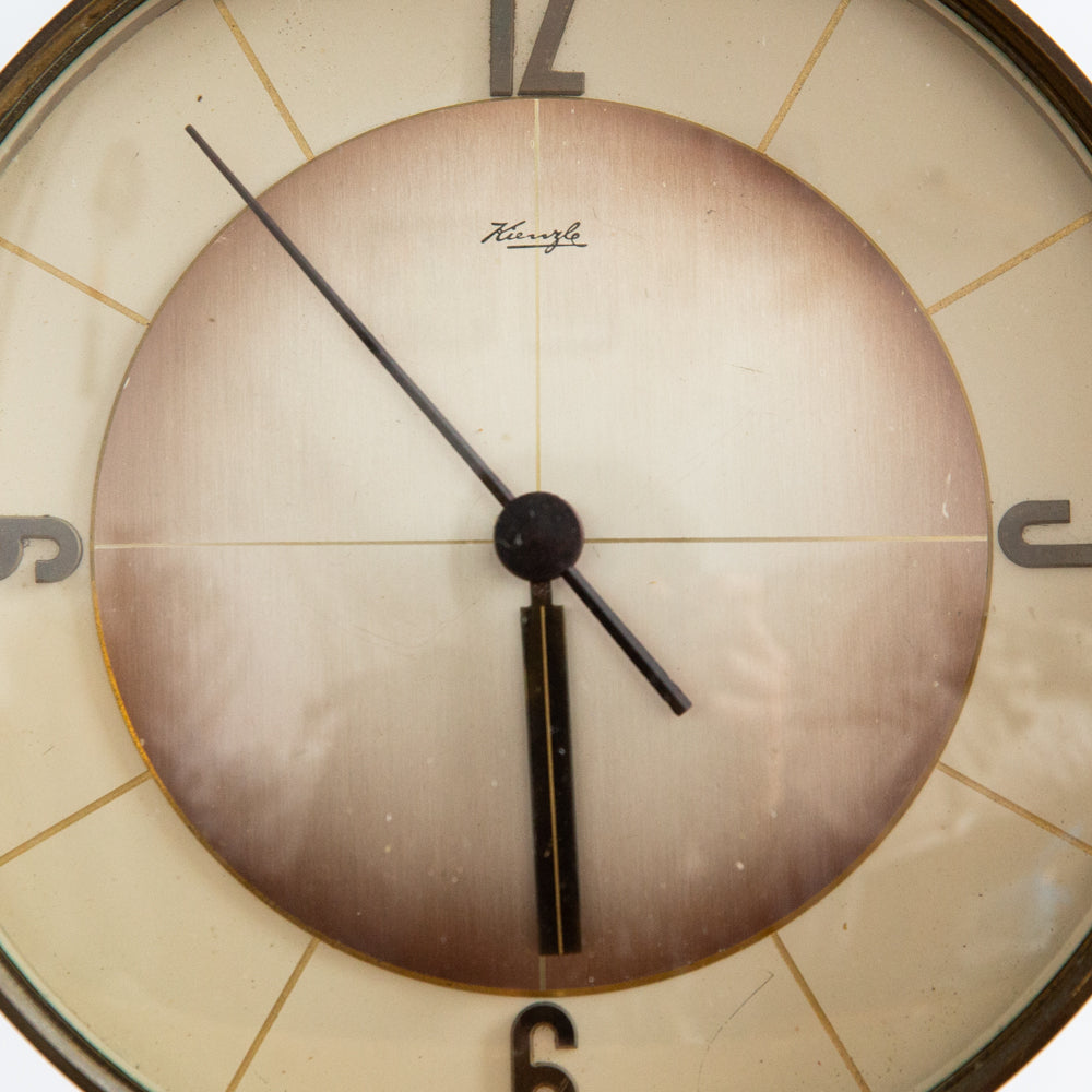 Rare Kienzle Mechanical Table Clock, West Germany. 1960s.