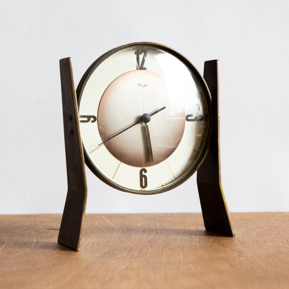 Rare Kienzle Mechanical Table Clock, West Germany. 1960s.
