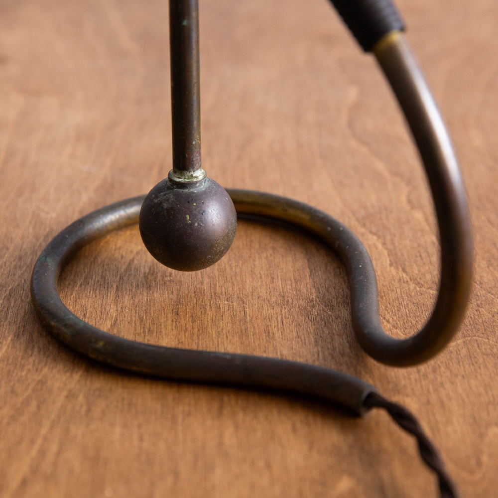 Early Model 306 Table/Wall Lamp, Kaare Klint, Le Klint, Denmark. 1940s.