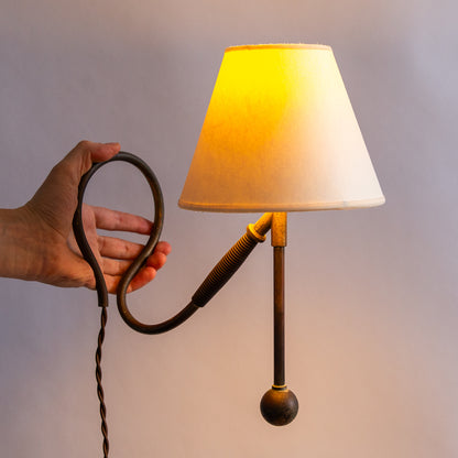 Early Model 306 Table/Wall Lamp, Kaare Klint, Le Klint, Denmark. 1940s.
