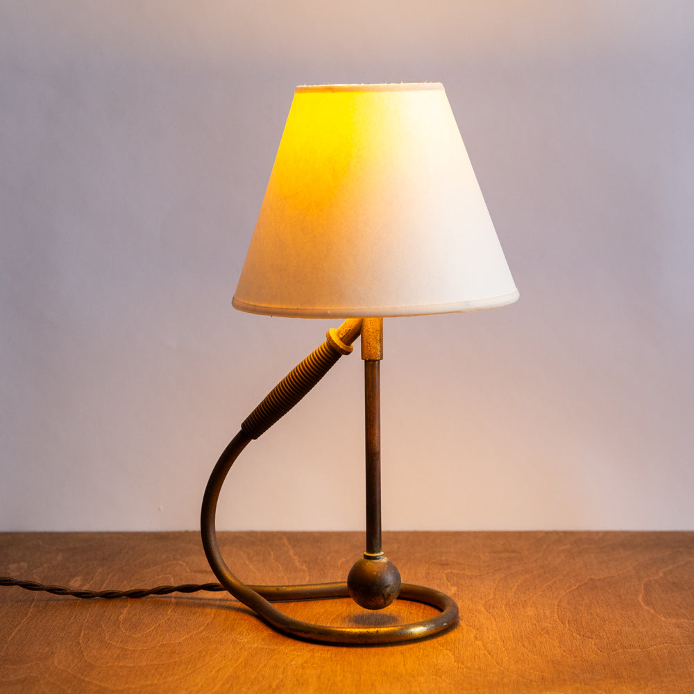 Early Model 306 Table/Wall Lamp, Kaare Klint, Le Klint, Denmark. 1940s.