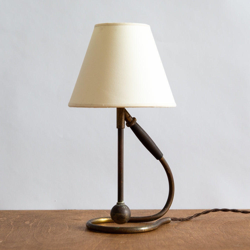 Early Model 306 Table/Wall Lamp, Kaare Klint, Le Klint, Denmark. 1940s.