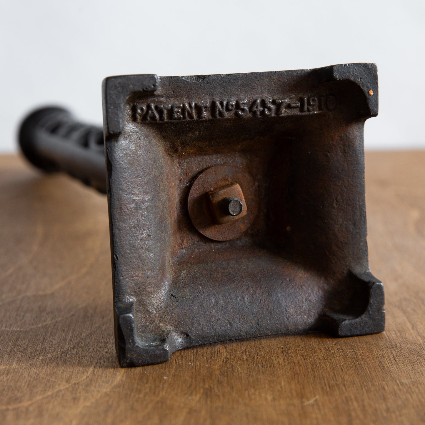 Rare Cast Iron Candlestick, Charles Rennie Mackintosh, Scotland. Circa 1910.