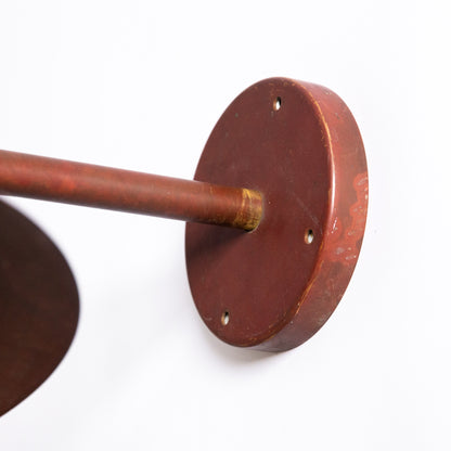 Pair of Large Copper 'Minneapolis' Wall Lamps, Friis & Moltke, Denmark. 1980s.